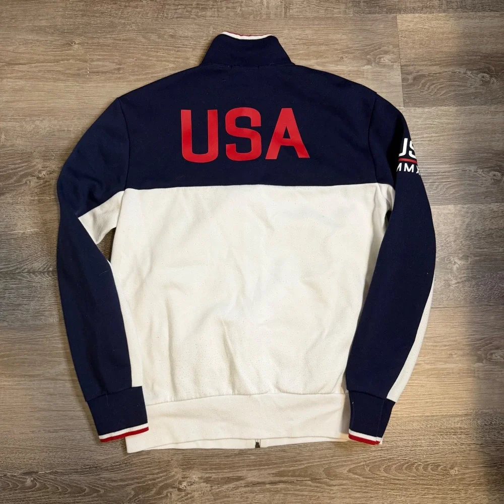 Polo Ralph Lauren Team USA 2016 Olympic Games Track Jacket Navy White Mens Small
